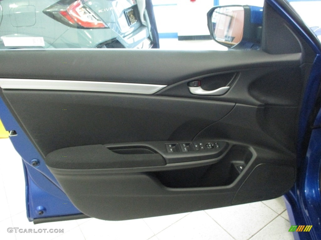 2018 Civic LX Sedan - Aegean Blue Metallic / Black photo #25
