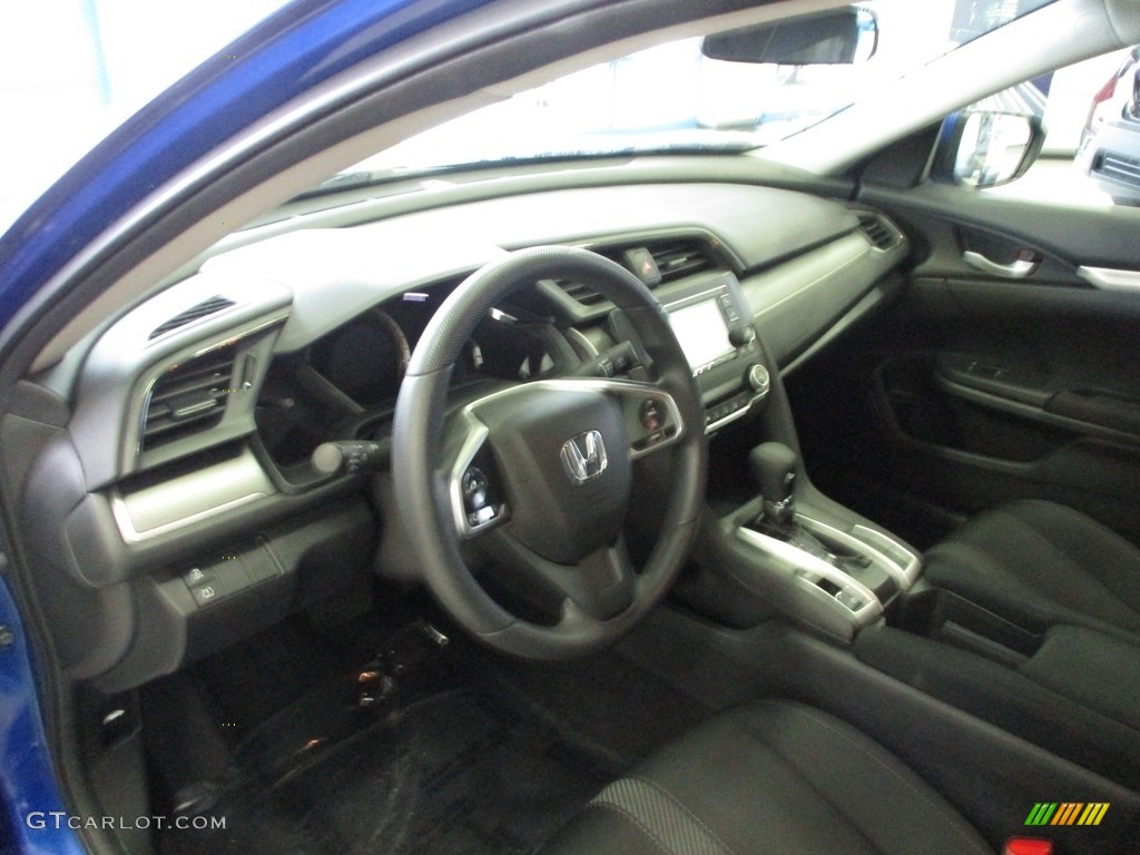 2018 Civic LX Sedan - Aegean Blue Metallic / Black photo #26