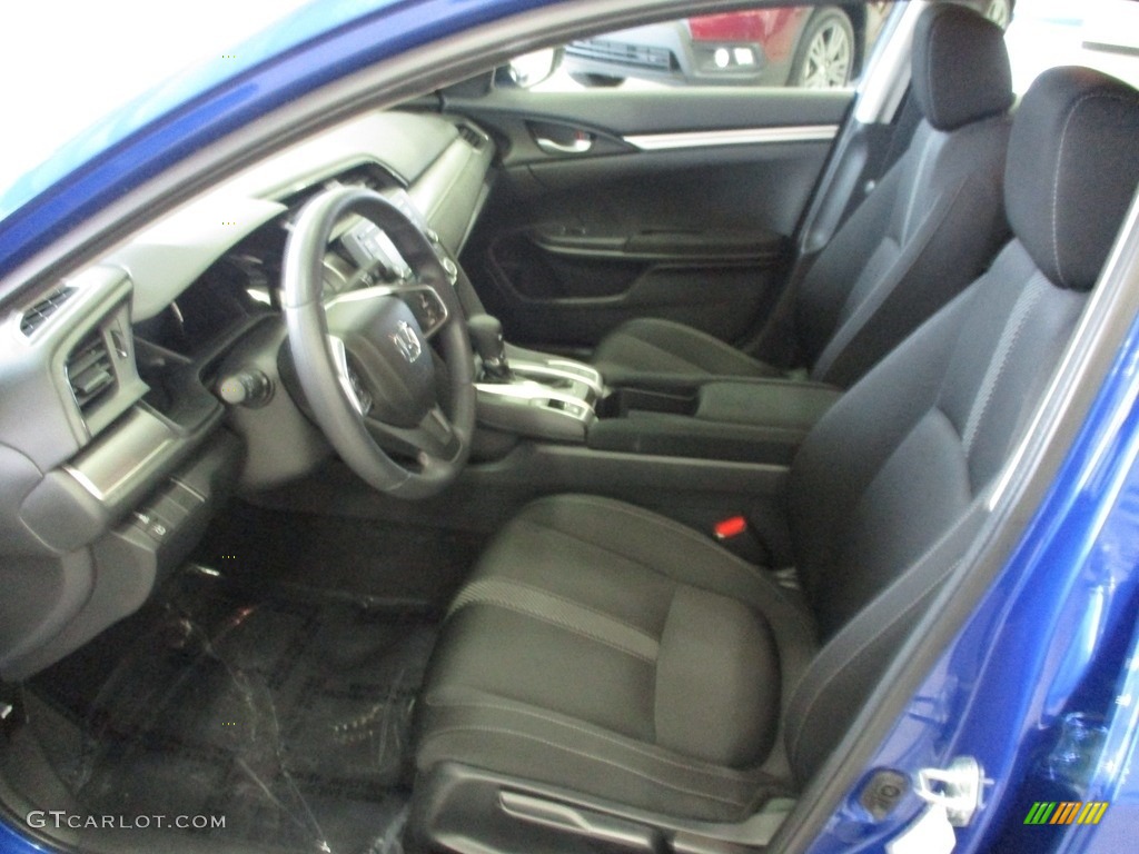 2018 Civic LX Sedan - Aegean Blue Metallic / Black photo #27