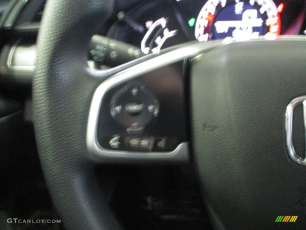 2018 Civic LX Sedan - Aegean Blue Metallic / Black photo #30