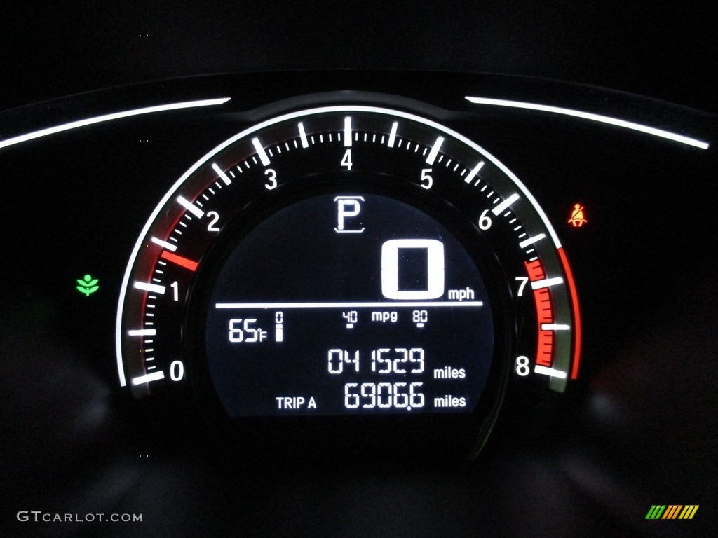 2018 Civic LX Sedan - Aegean Blue Metallic / Black photo #31