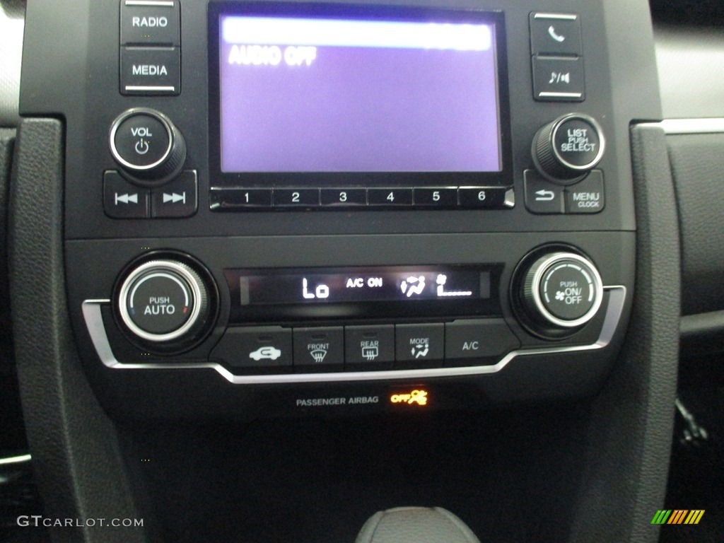 2018 Civic LX Sedan - Aegean Blue Metallic / Black photo #33