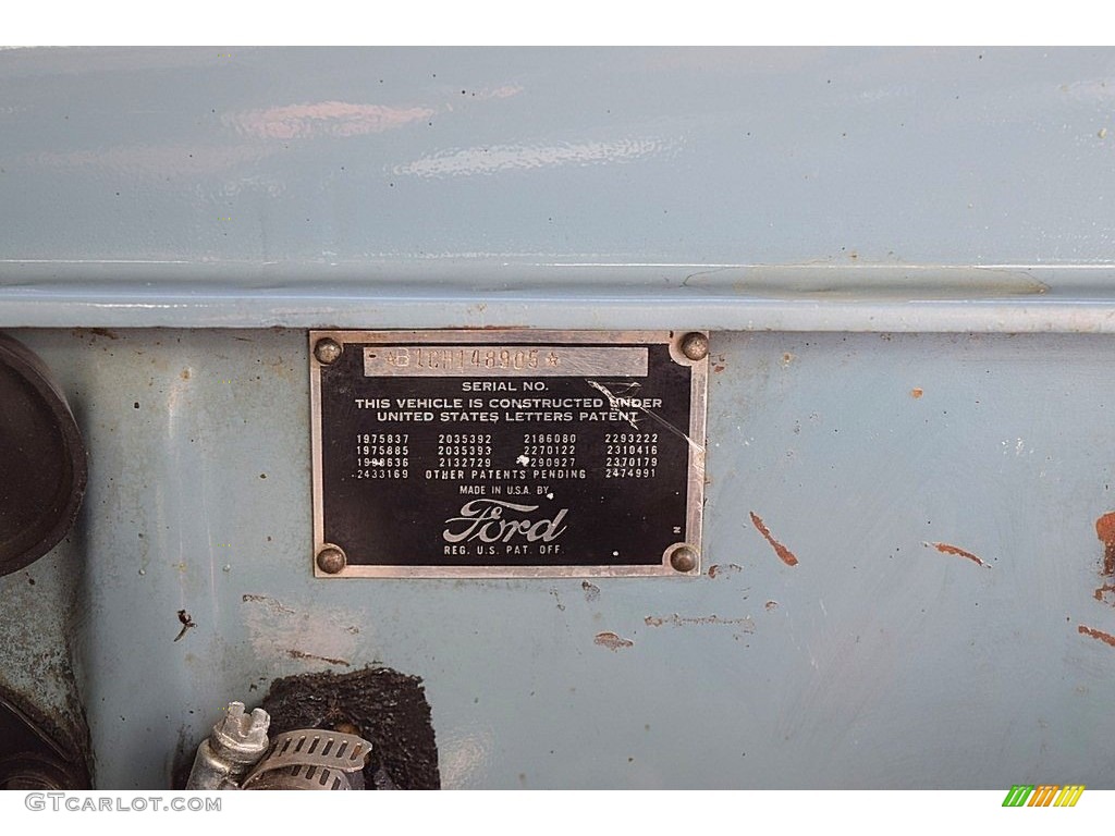 1951 Ford Victoria Sedan Info Tag Photos