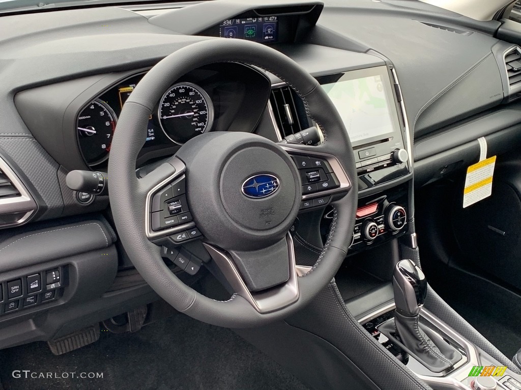2021 Subaru Forester 2.5i Touring Black Steering Wheel Photo #141237188