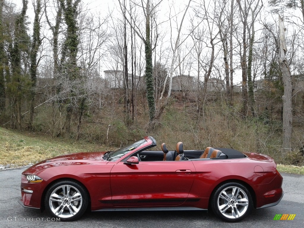 Ruby Red 2019 Ford Mustang EcoBoost Convertible Exterior Photo #141237806