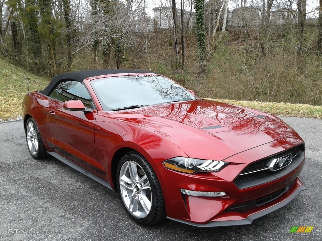 2019 Mustang EcoBoost Convertible - Ruby Red / Tan photo #5