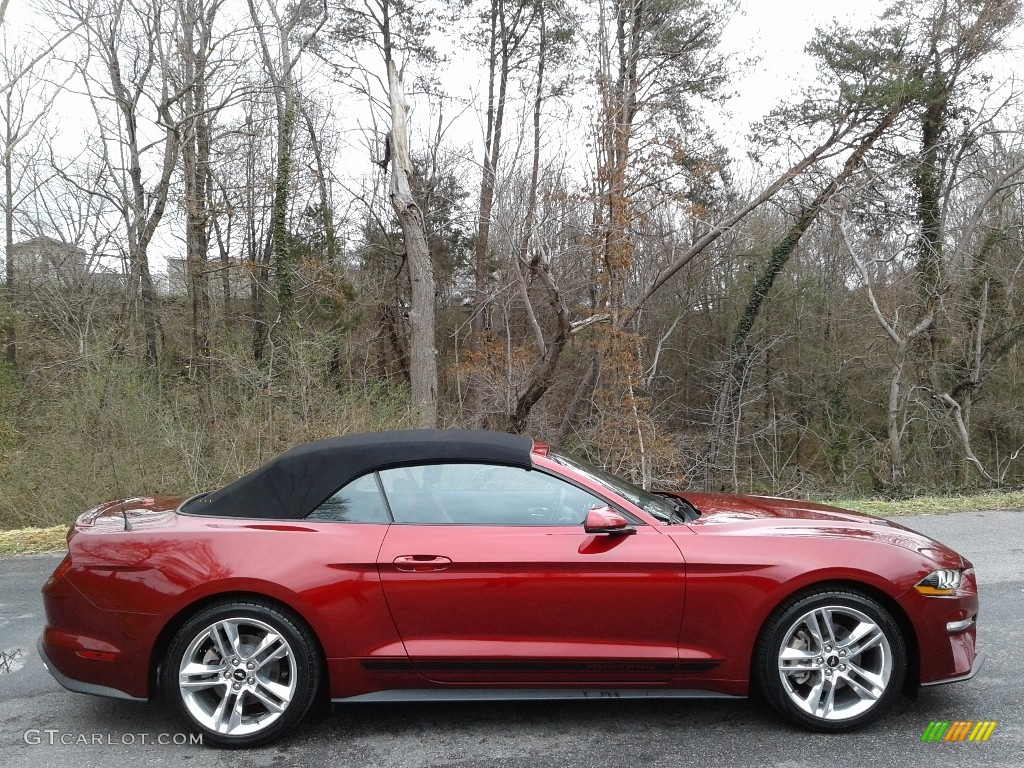 Ruby Red 2019 Ford Mustang EcoBoost Convertible Exterior Photo #141237908