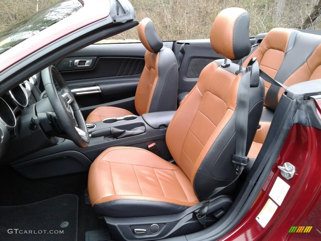 Tan Interior 2019 Ford Mustang EcoBoost Convertible Photo #141238036