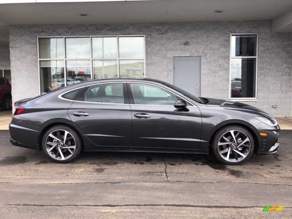 Portofino Gray 2021 Hyundai Sonata SEL Plus Exterior Photo #141238772