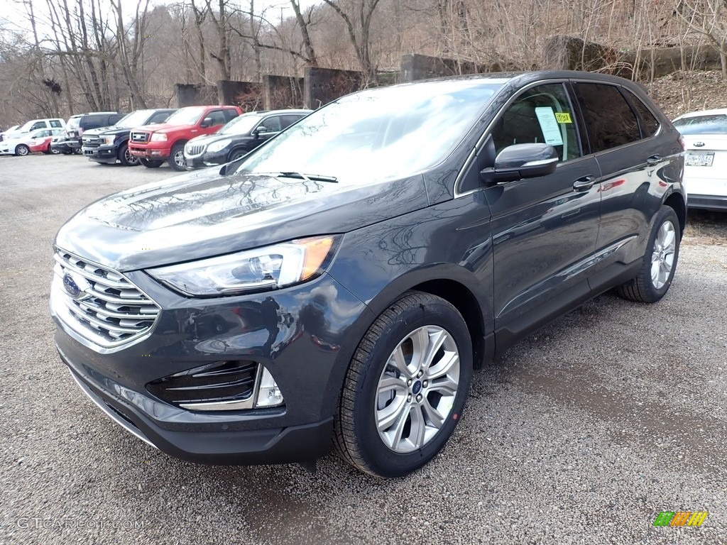 Carbonized Gray Metallic 2021 Ford Edge Titanium AWD Exterior Photo #141240653