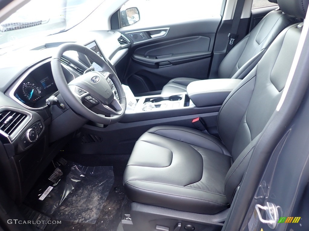 Ebony Interior 2021 Ford Edge Titanium AWD Photo #141240947