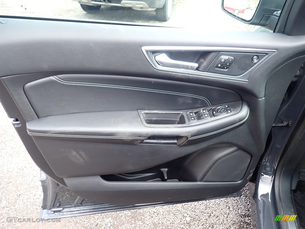 2021 Ford Edge Titanium AWD Ebony Door Panel Photo #141240968