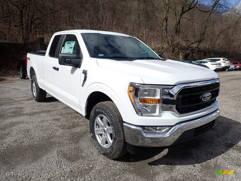 2021 F150 XLT SuperCab 4x4 - Oxford White / Medium Dark Slate photo #3