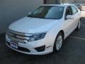 2010 White Platinum Tri-coat Metallic Ford Fusion Hybrid  photo #1