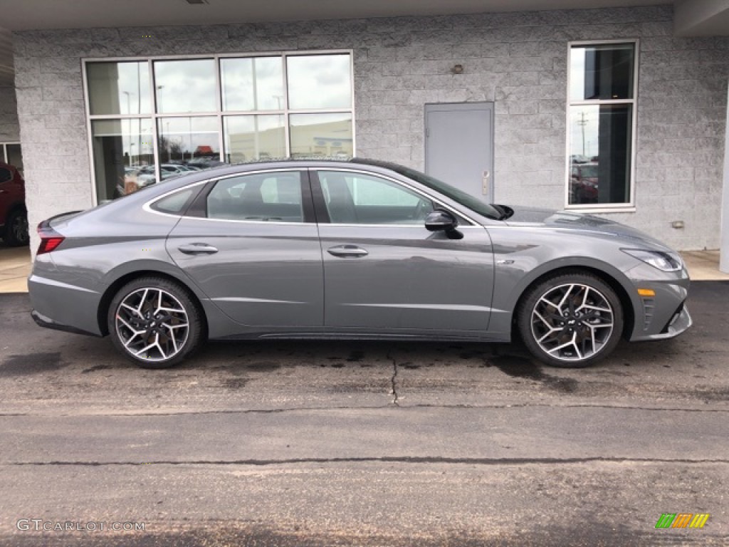 Hampton Gray 2021 Hyundai Sonata N Line Exterior Photo #141241724
