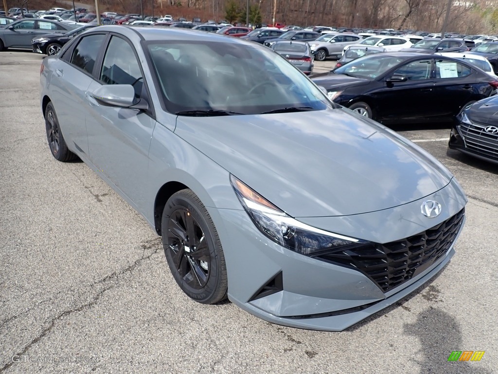 2021 Elantra SEL - Electric Shadow / Black photo #3