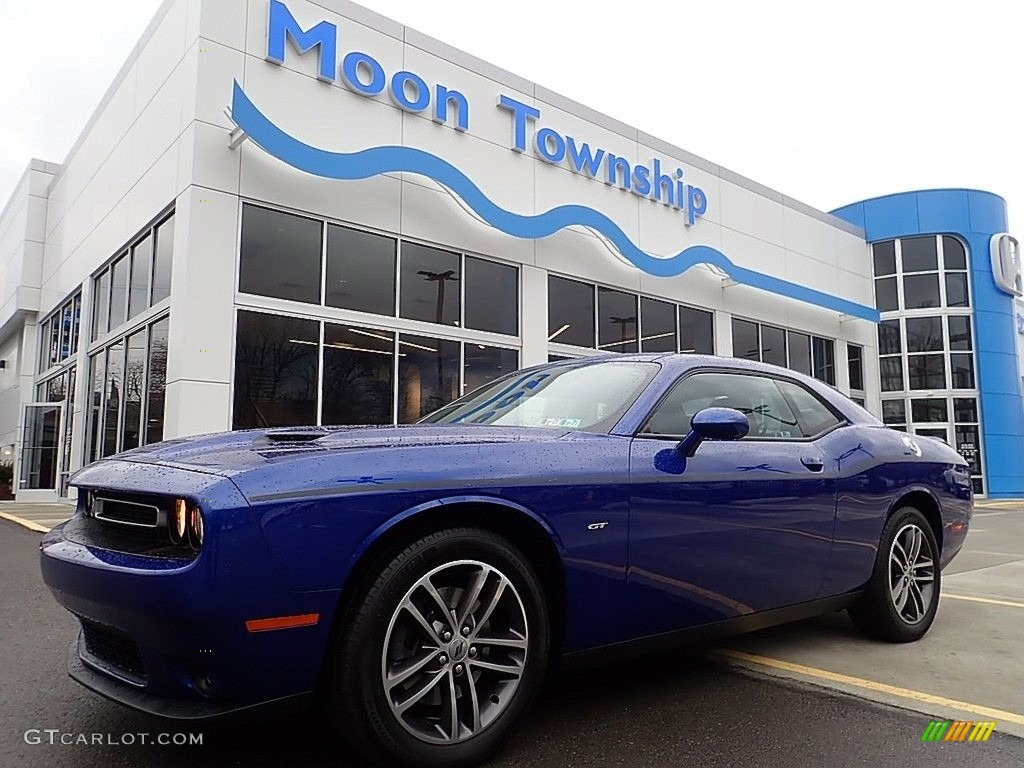 2018 Challenger GT AWD - B5 Blue Pearl / Black/Ruby Red photo #1