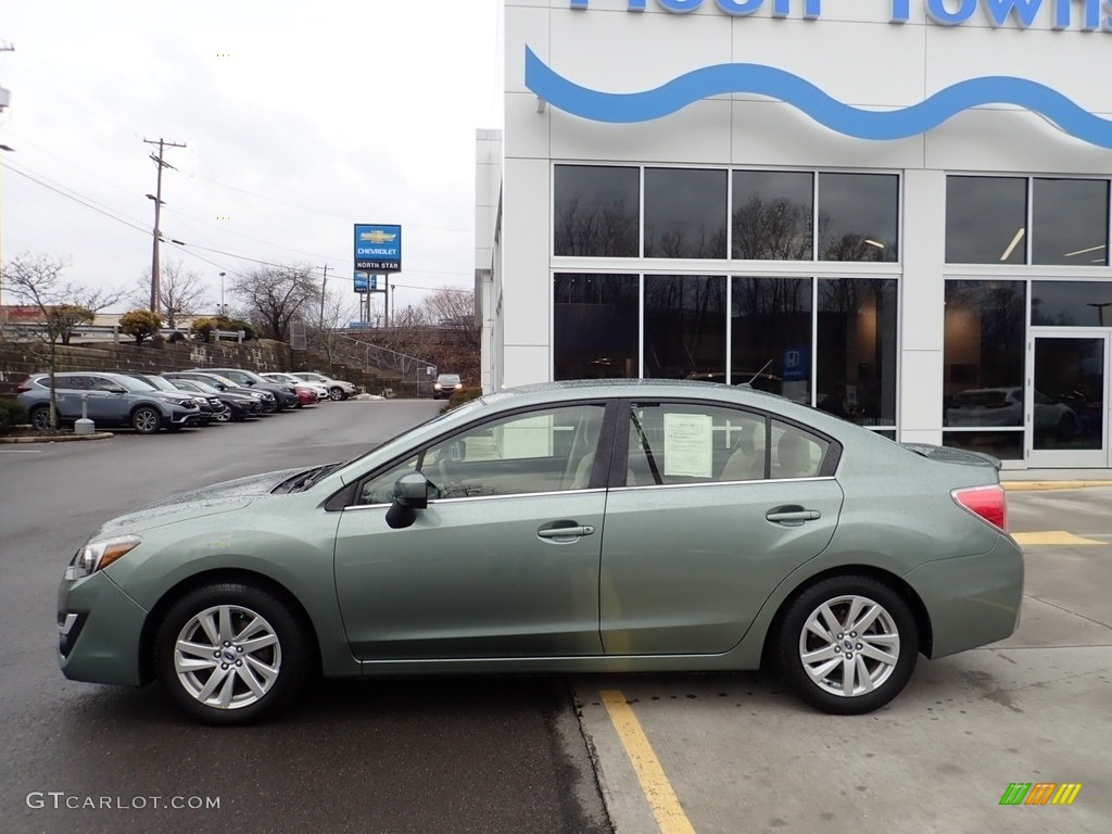 2016 Impreza 2.0i Premium 4-door - Jasmine Green Metallic / Ivory photo #2