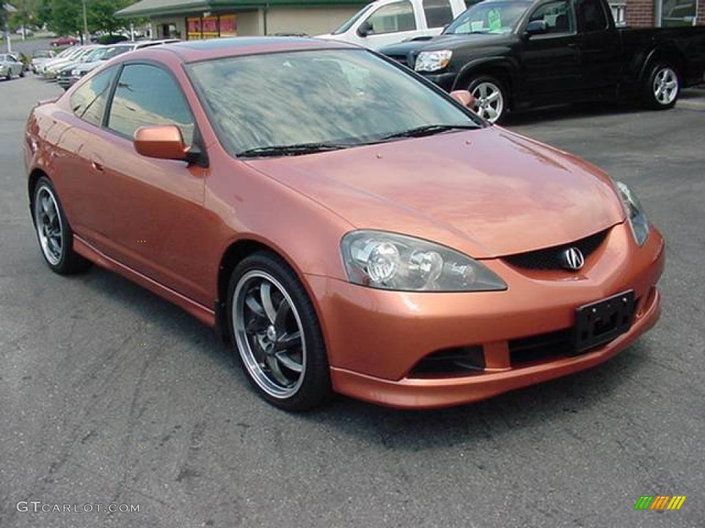 2005 RSX Type S Sports Coupe - Blaze Orange Metallic / Ebony photo #2