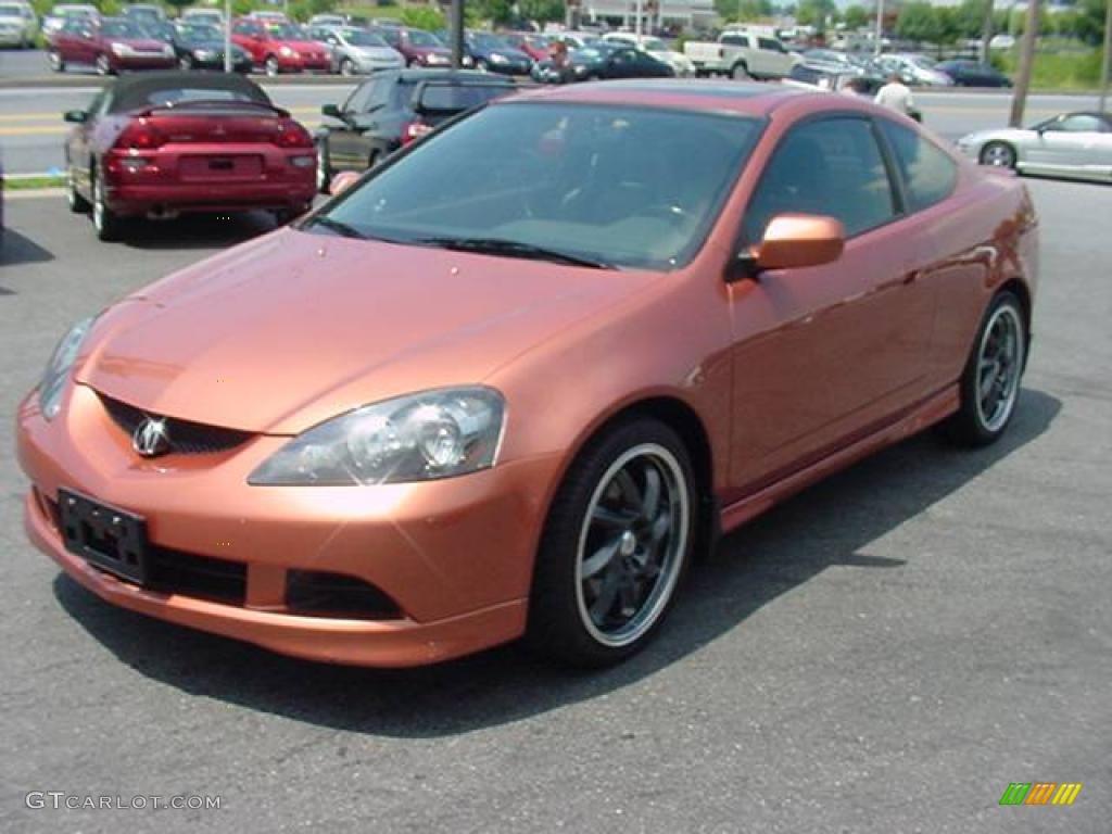 2005 RSX Type S Sports Coupe - Blaze Orange Metallic / Ebony photo #4