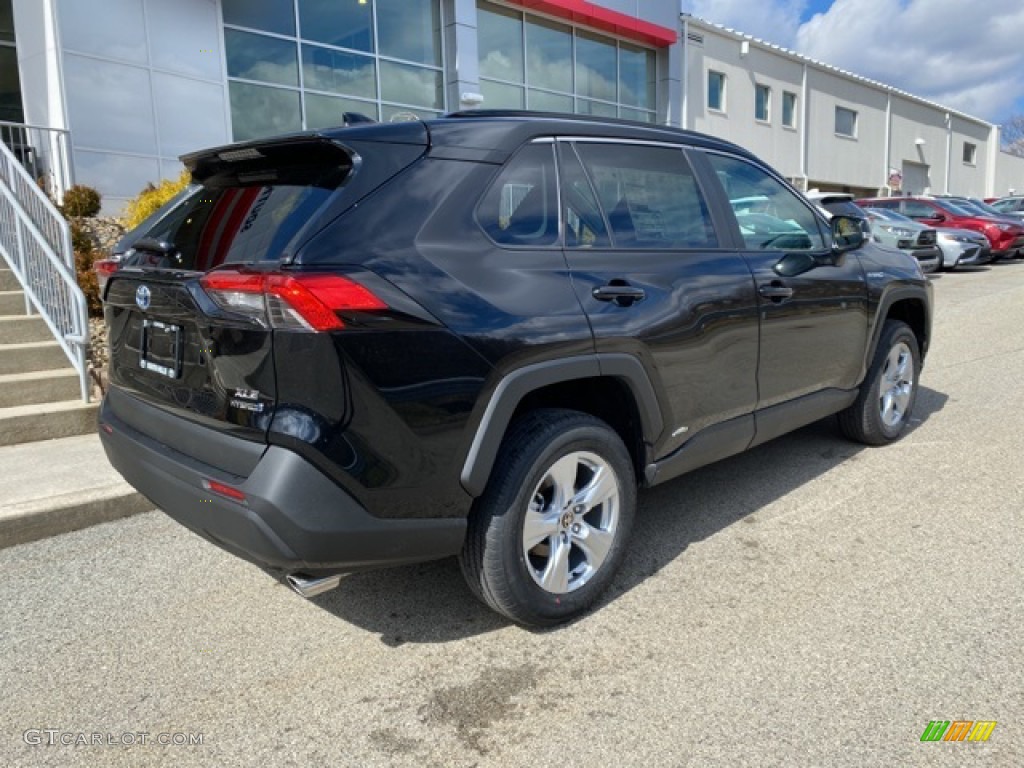 2021 RAV4 XLE AWD Hybrid - Midnight Black Metallic / Nutmeg photo #14