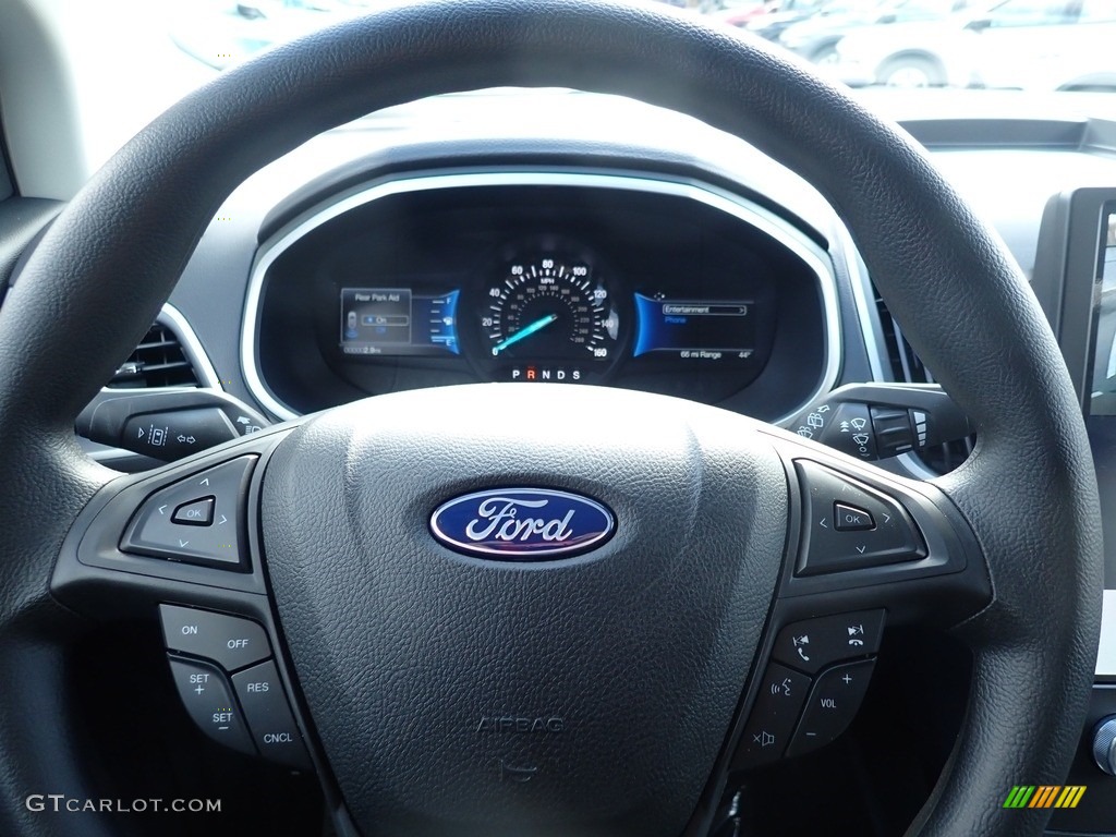 2021 Ford Edge SE AWD Ebony Steering Wheel Photo #141246821