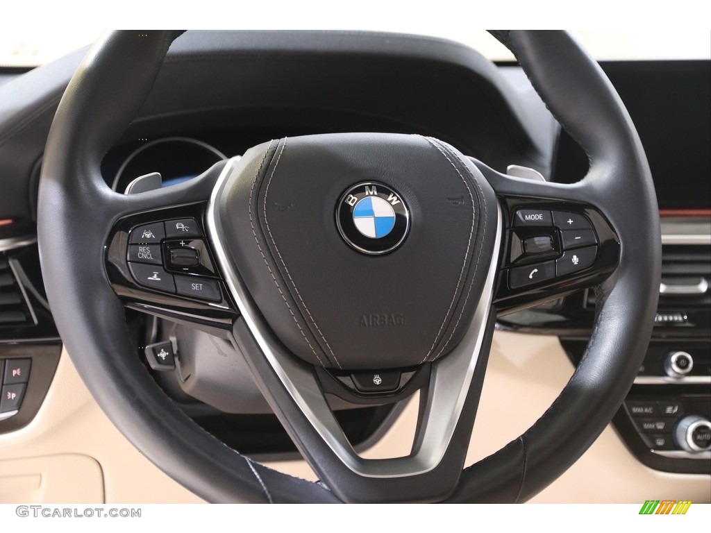2018 BMW 6 Series 640i xDrive Gran Coupe Canberra Beige/Black Steering Wheel Photo #141247208