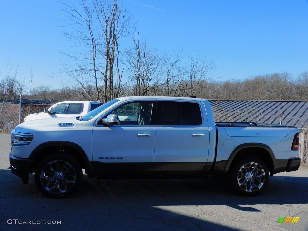 2021 1500 Long Horn Crew Cab 4x4 - Ivory White Tri-Coat Pearl / Light Frost Beige/Mountain Brown photo #9