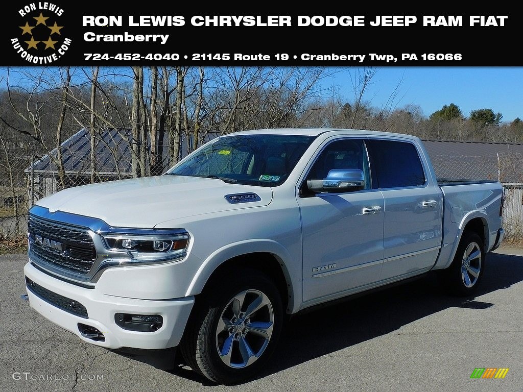 2021 1500 Limited Crew Cab 4x4 - Ivory White Tri-Coat Pearl / Light Frost Beige/Black photo #1