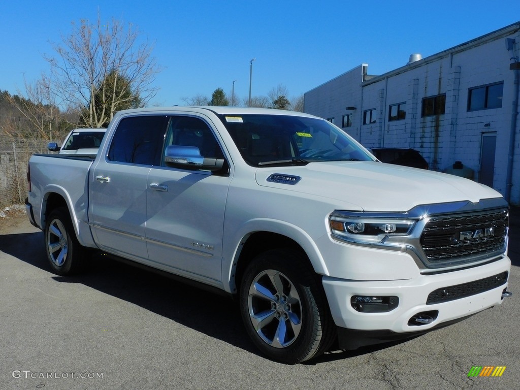 2021 1500 Limited Crew Cab 4x4 - Ivory White Tri-Coat Pearl / Light Frost Beige/Black photo #3