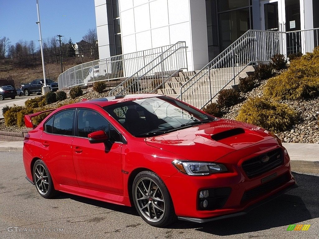 2015 WRX STI Limited - Lightning Red / Carbon Black photo #1