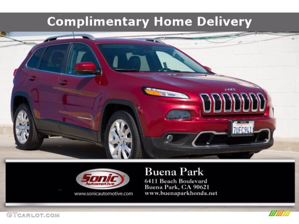 2017 Cherokee Limited - Deep Cherry Red Crystal Pearl / Black photo #1