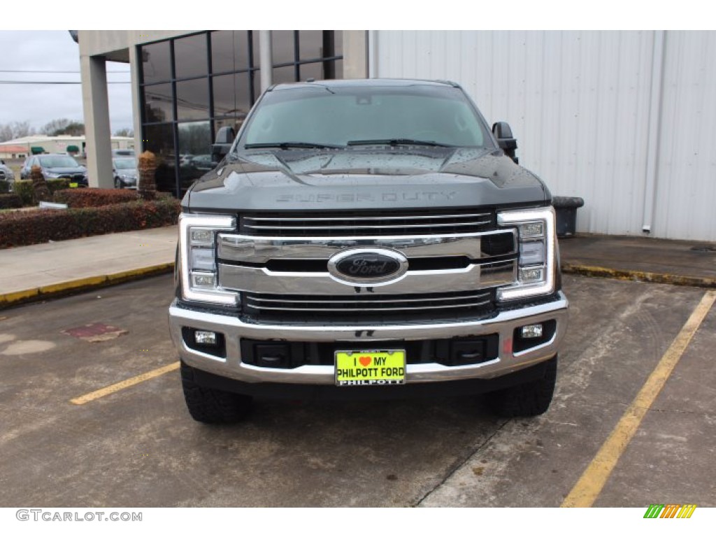 2018 F250 Super Duty Lariat Crew Cab 4x4 - Stone Gray / Black photo #3