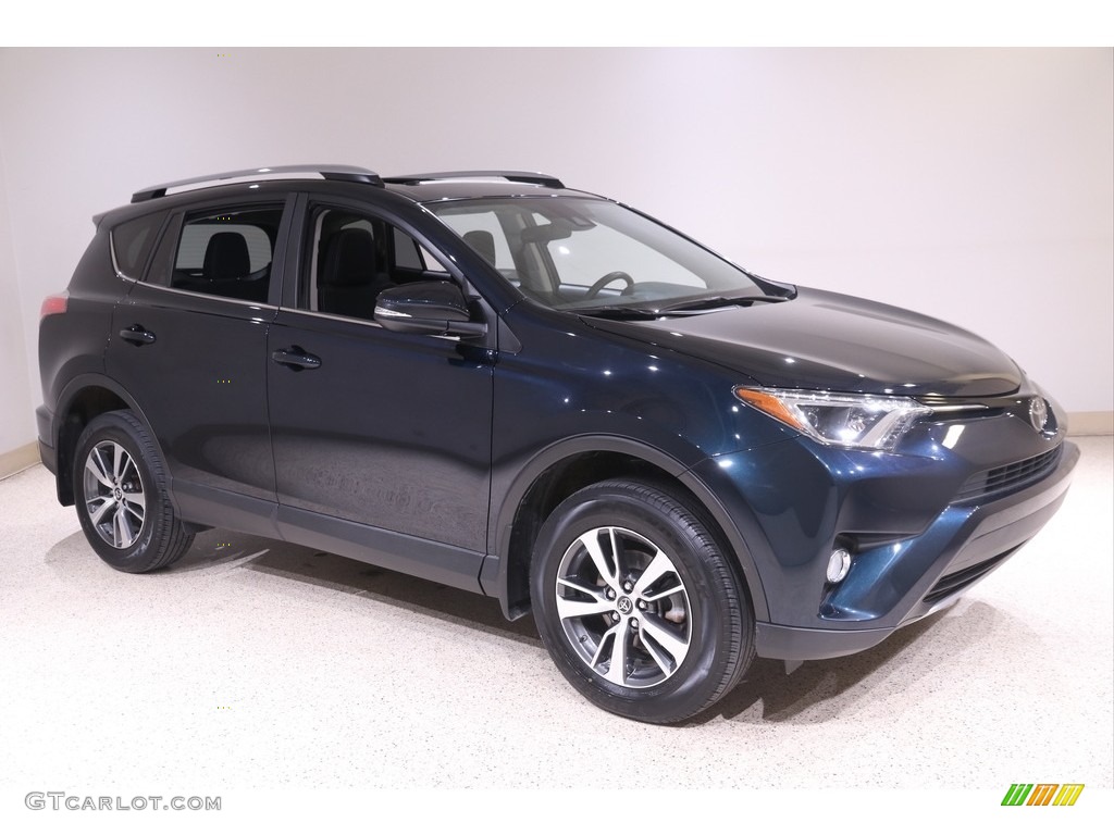 2018 RAV4 XLE - Galactic Aqua Mica / Black photo #1