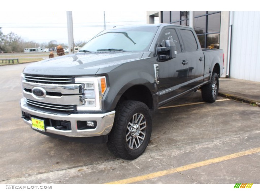 2018 F250 Super Duty Lariat Crew Cab 4x4 - Stone Gray / Black photo #4