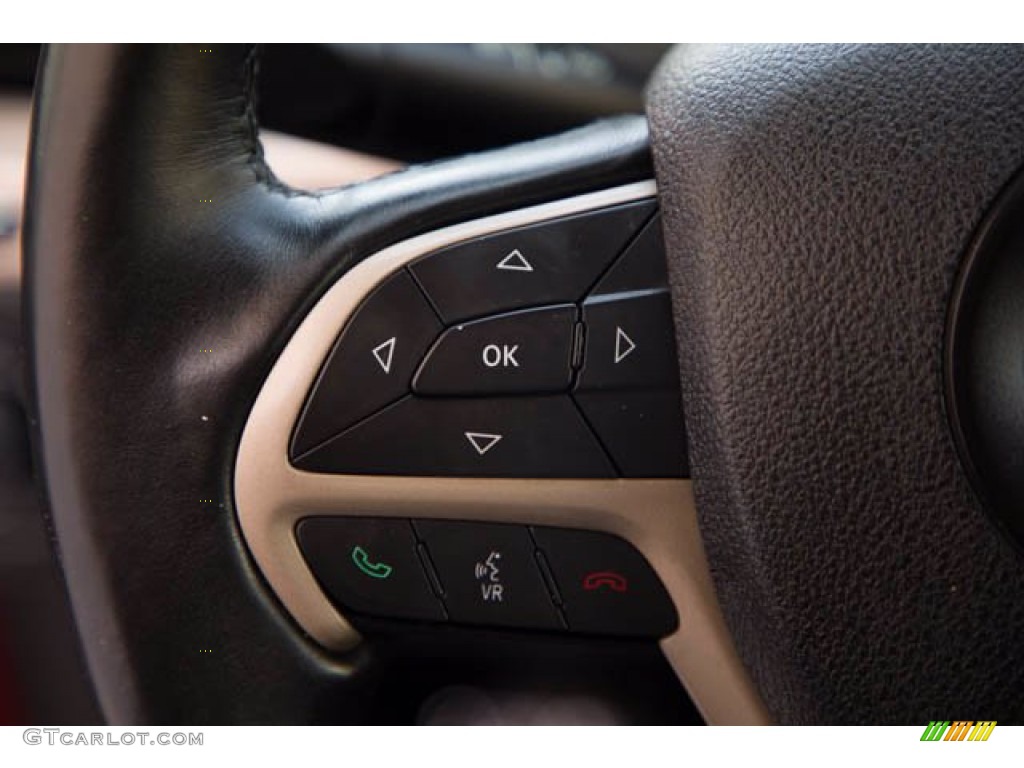 2017 Jeep Cherokee Limited Black Steering Wheel Photo #141250188
