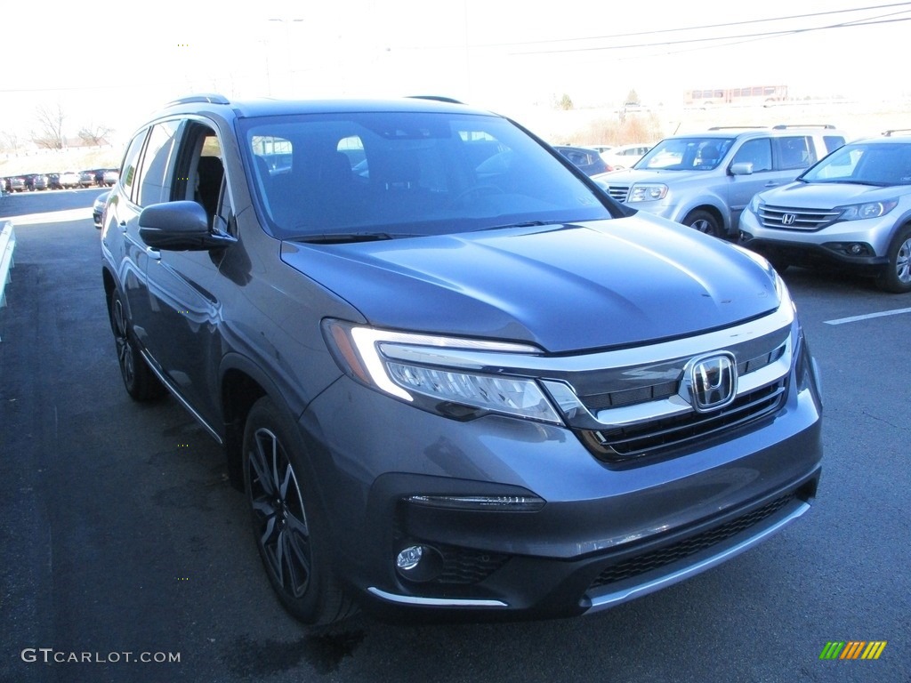 2019 Pilot Elite AWD - Modern Steel Metallic / Black photo #7