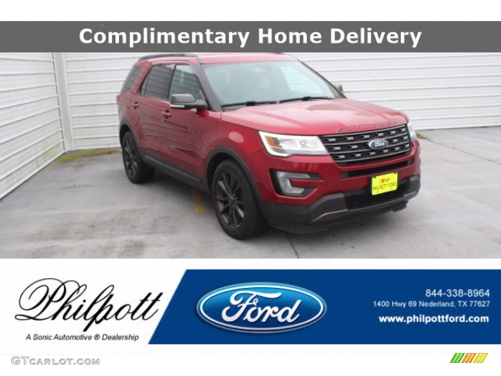 2017 Explorer XLT - Ruby Red / Ebony Black photo #1