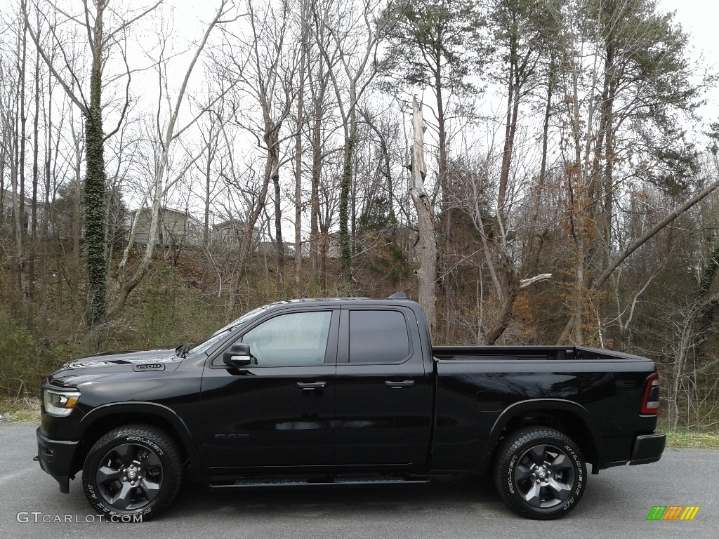 2020 1500 Big Horn Night Edition Quad Cab 4x4 - Diamond Black Crystal Pearl / Black photo #1