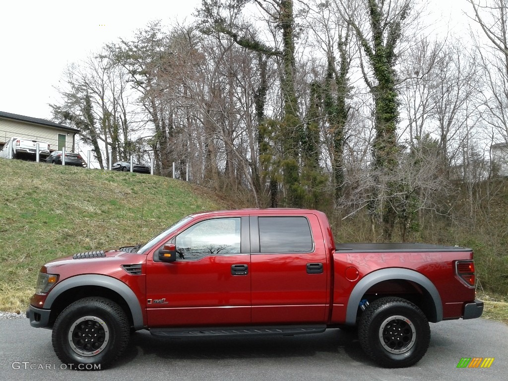 2014 F150 SVT Raptor SuperCrew 4x4 - Ruby Red / Raptor Special Edition Black/Brick Accent photo #1