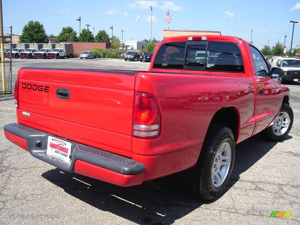 2001 Dakota Sport Regular Cab - Flame Red / Dark Slate Gray photo #14