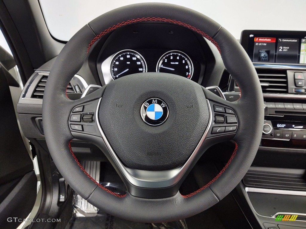 2018 BMW 2 Series 230i Convertible Coral Red Steering Wheel Photo #141255157
