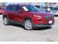 2017 Deep Cherry Red Crystal Pearl Jeep Cherokee Limited  photo #2