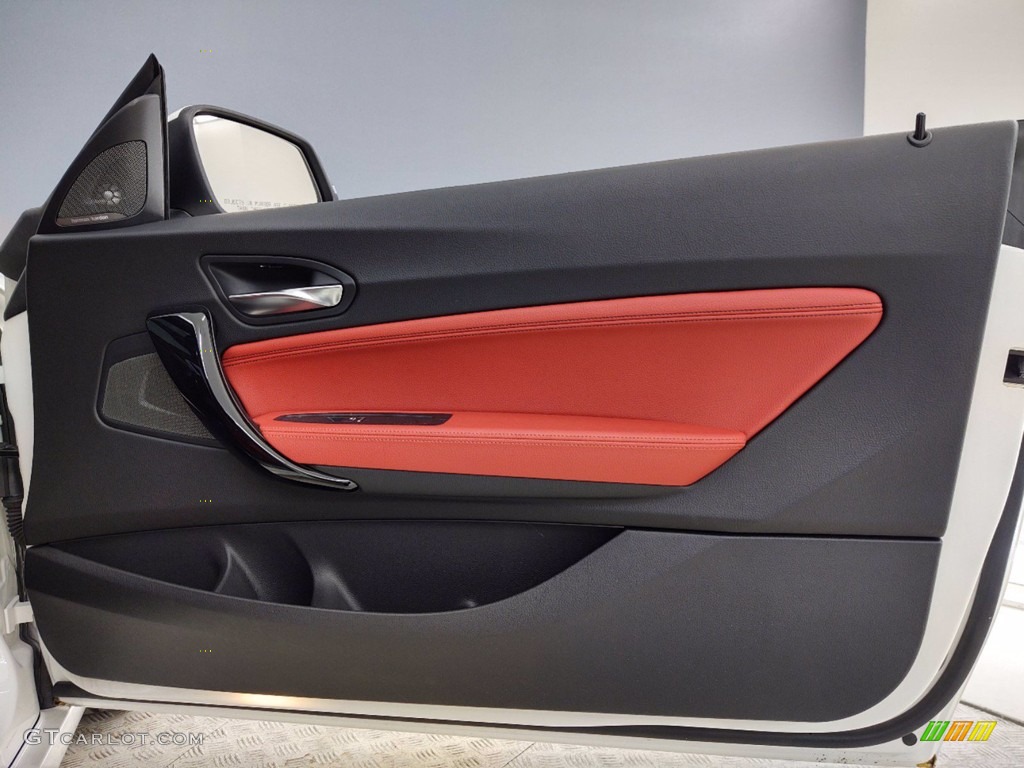 2018 BMW 2 Series 230i Convertible Coral Red Door Panel Photo #141255478