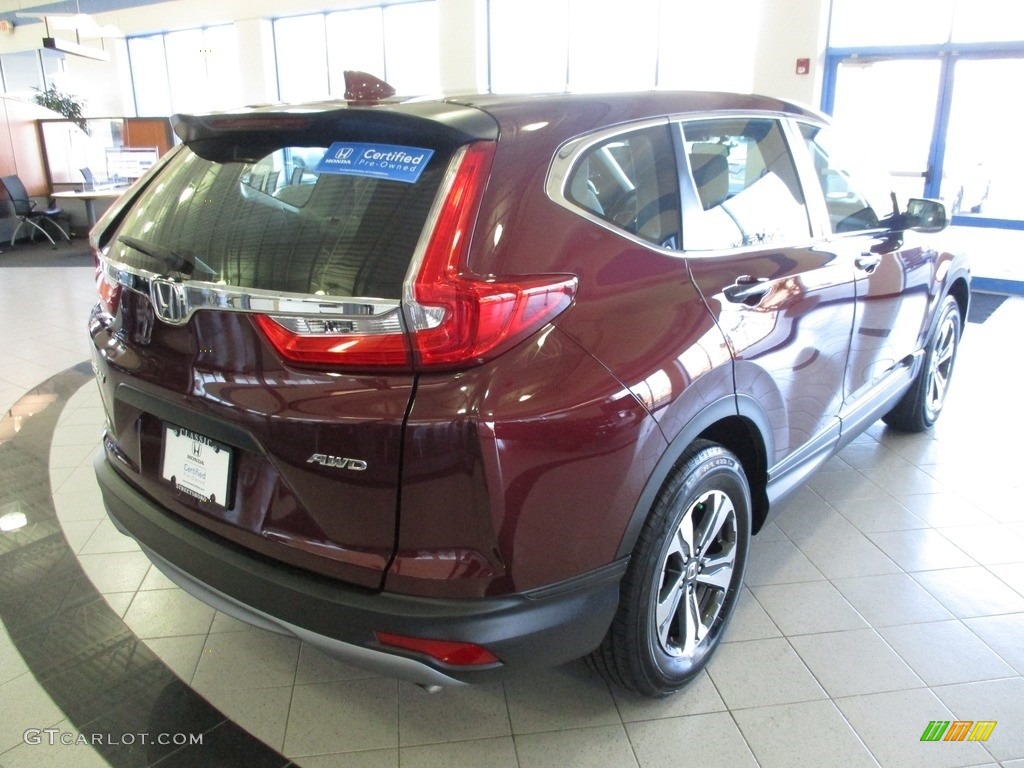 2018 CR-V LX AWD - Basque Red Pearl II / Gray photo #7