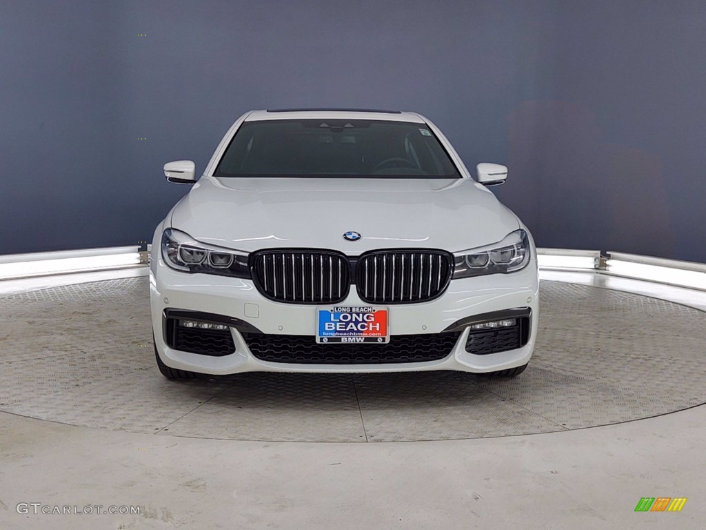 2018 7 Series 740i Sedan - Mineral White Metallic / Black photo #2