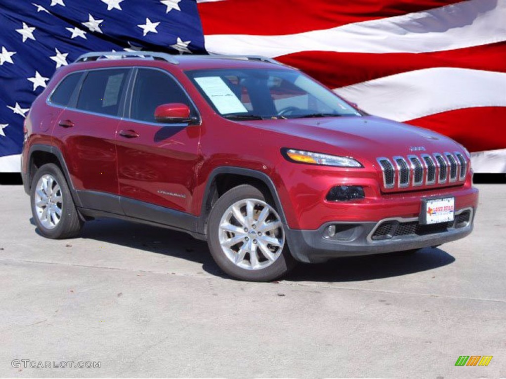 Deep Cherry Red Crystal Pearl 2017 Jeep Cherokee Limited Exterior Photo #141255847