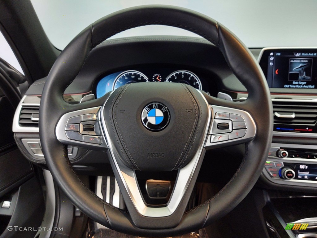 2018 7 Series 740i Sedan - Mineral White Metallic / Black photo #18