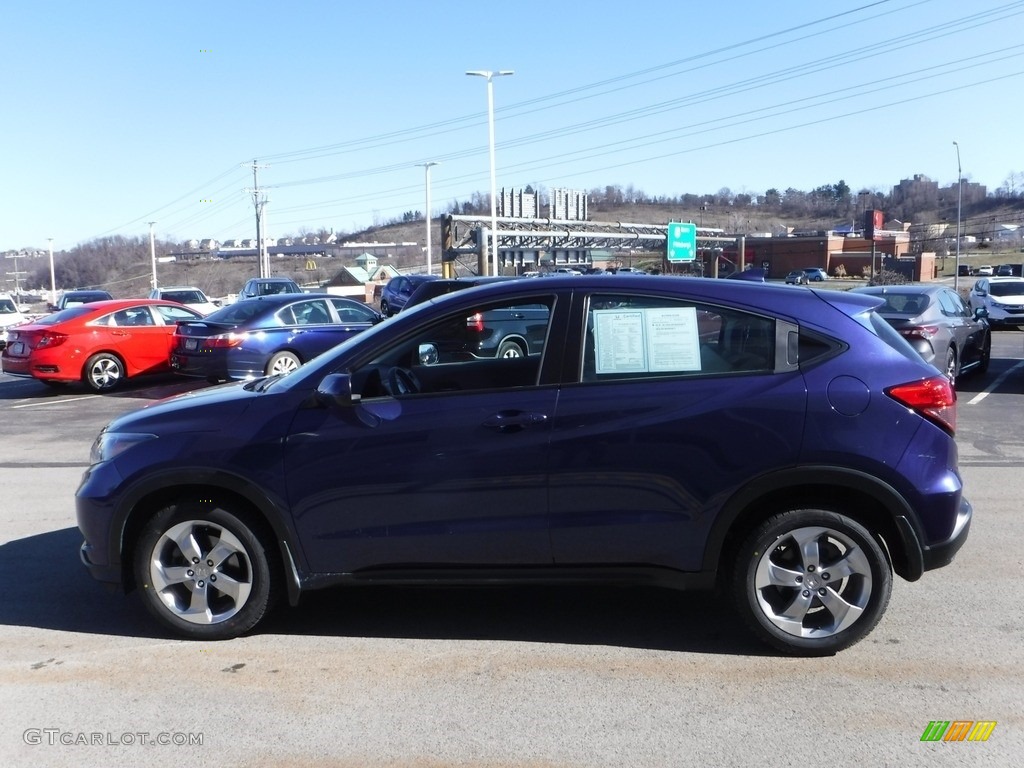 2017 HR-V LX AWD - Deep Ocean Pearl / Gray photo #6