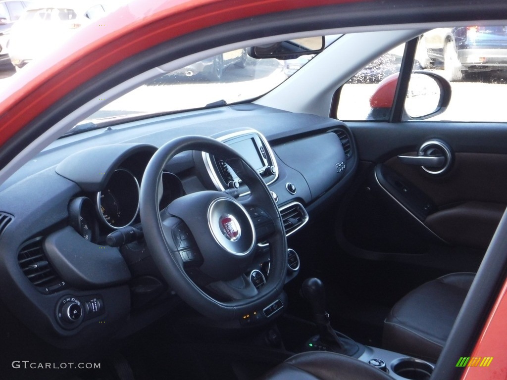 2016 Fiat 500X Trekking Plus AWD Brown Dashboard Photo #141258157